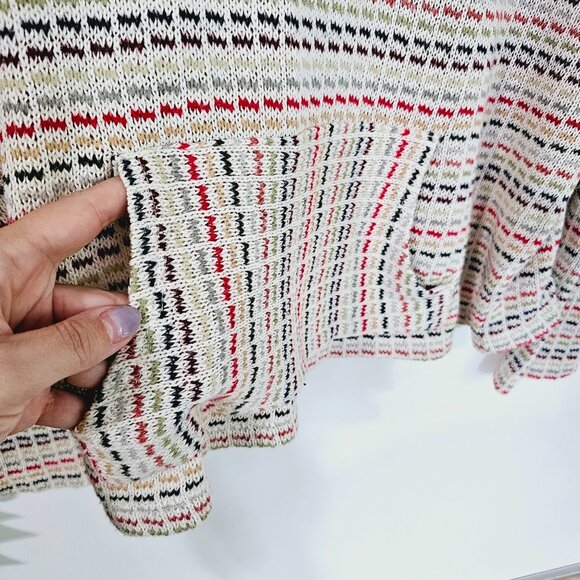 Lazy Sundays‎ Boho Hippie Hooded Womens Woven Striped Sweater L Size《882》J - Picture 5 of 5